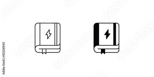 Reference Book set icon with white background vector stock illustration