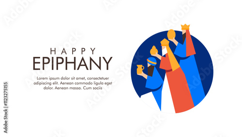 vector happy epiphany background template