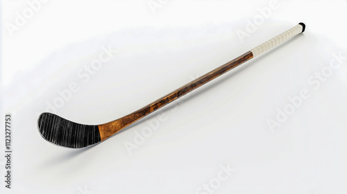 Realistic, high-resolution image of a hockey stick isolated on a fully white background photo