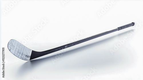 Realistic, high-resolution image of a hockey stick isolated on a fully white background photo