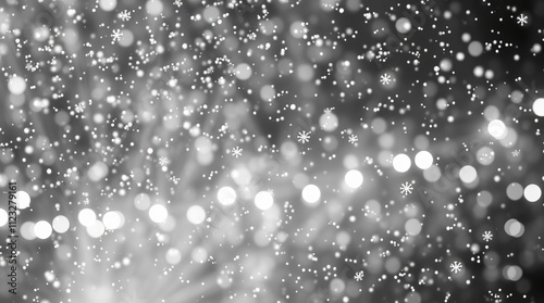 Magical Winter Wonderland: Snowflakes Dance in a Festive Holiday Background