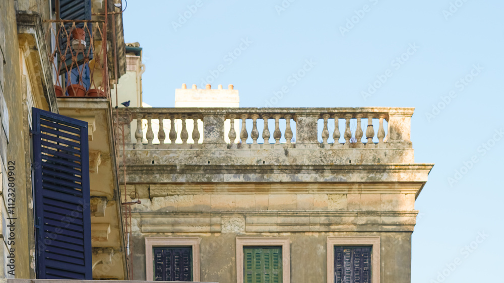 Obraz premium Rustic old European buildings in a historic town with cultural vibes