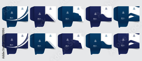 Business Presentation Folder Template For Corporate Office, Bundle of Business Presentation Folder design. Creative, colorful, modern and unique file folder design for your business.
