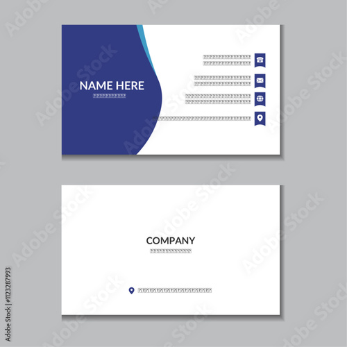 New Clean professional business card template Design