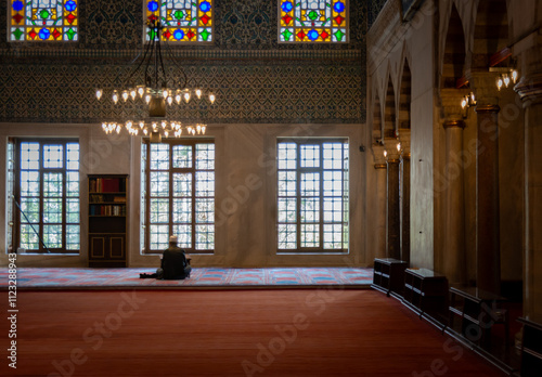 Interior of the magnificent Suleymaniye mosque