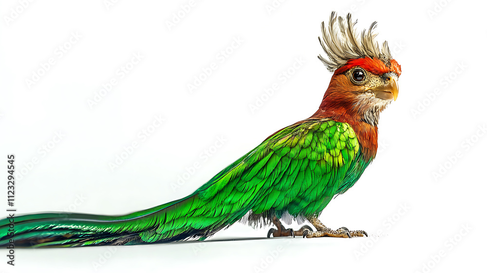 Fototapeta premium Vibrant Parrot Captured in Detail Close-Up Photography from Its Natural Tropical Rainforest Habitat