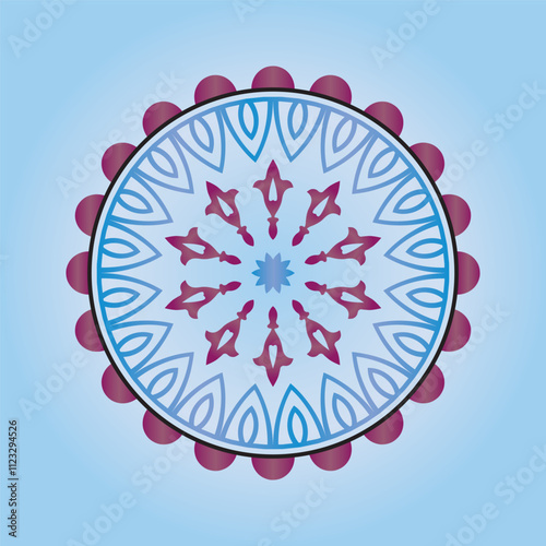 Hand-drawn mandala ornamental circular design