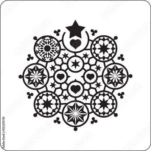 Hand-drawn mandala ornamental circular design