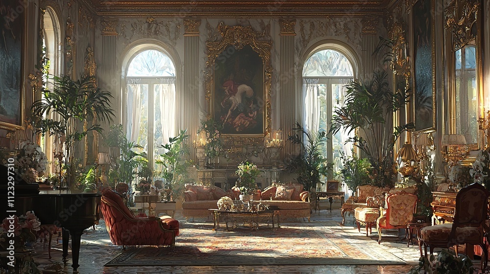 Obraz premium florentine renaissance living room