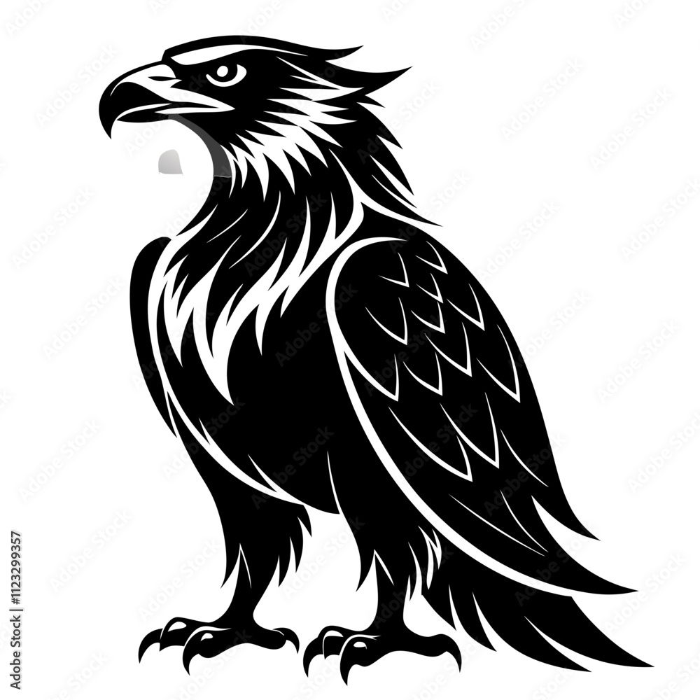 Fototapeta premium Bearded Vulture Andorra silhouette