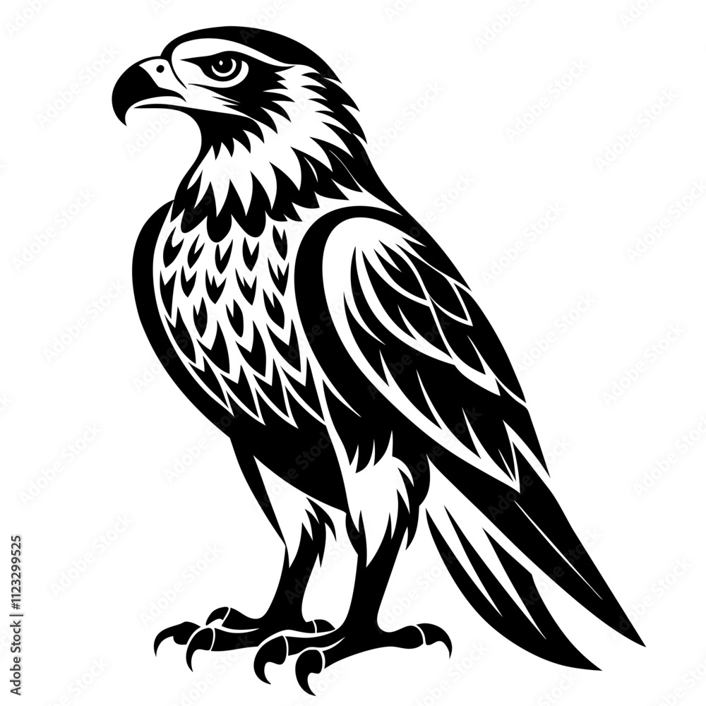 Fototapeta premium Bearded Vulture Andorra silhouette