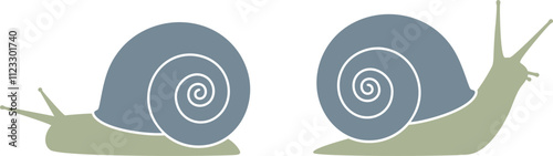 Grape snail logo. Isolated grape snail on white background