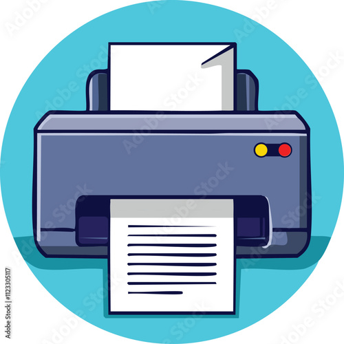 printer icon vector illustration-Office and Technology 