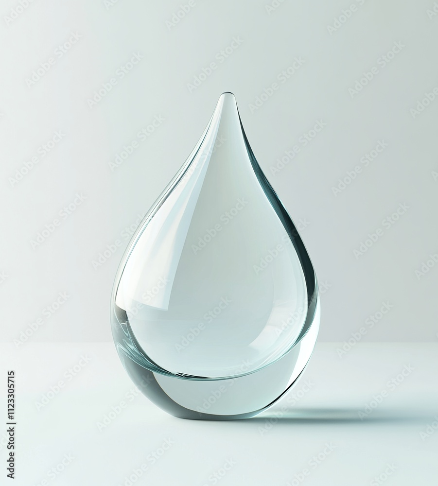 Fototapeta premium water drop isolated on a white background 