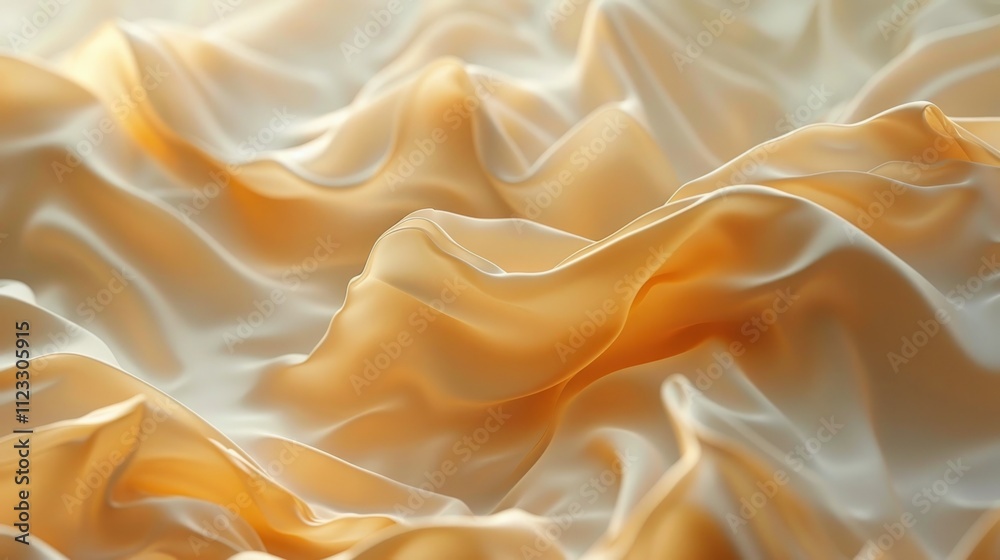 Obraz premium Delicate folds of sheer flowing fabric in soft pastel hues create an elegant and luxurious backdrop evoking a sense of beauty femininity and timeless style The smooth
