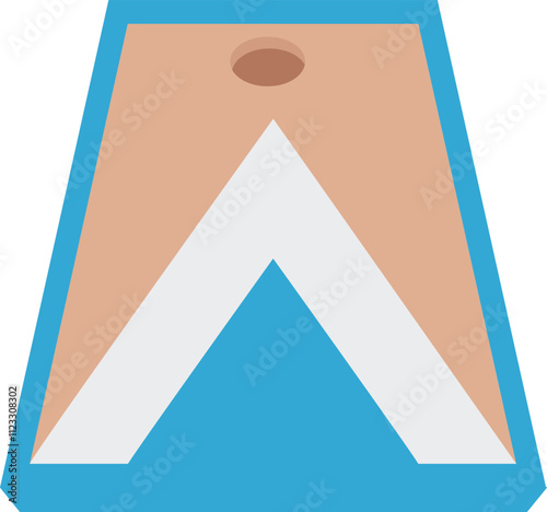 Cornhole Game Board Set Vector Illustration