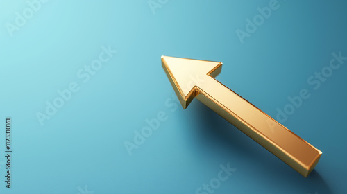 arrow 3d business direction sign symbol success illustration arrows up icon concept growth way design graph achievement shape choice pointer red chart lightning point moving