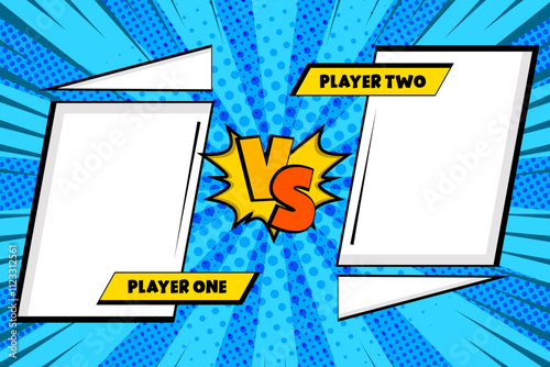 versus flat style comic wallpaper background cartoon