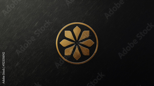 Gold Flower Mandala on Black Background  Luxury Design Element