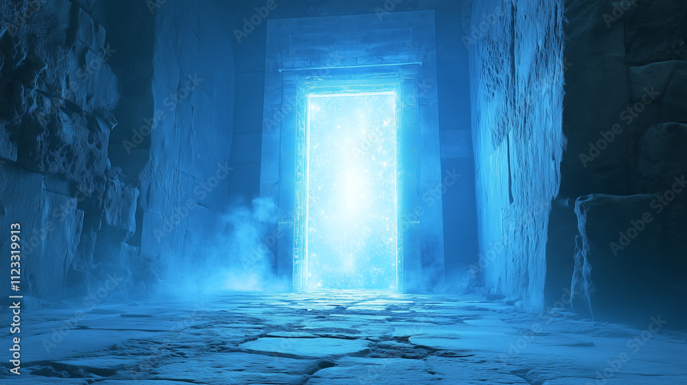 Portal oświetlający starożytną salę, z migoczącymi refleksami i aurą tajemnicy.
Portal oświetlający starożytną salę, z migoczącymi refleksami i aurą tajemnicy.