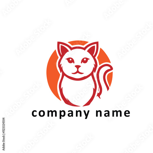 A sleek cat logo representing agility, elegance, and playfulness