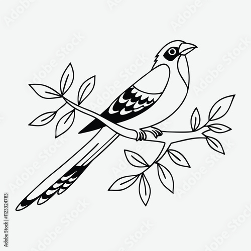 bird, outline, drawing, line, animal, style, single line, single, simple, linear, continuous, continue, minimalist, wildlife, hand-drawn, creative, abstract, illustration, vector, cut-out, art, ink, g