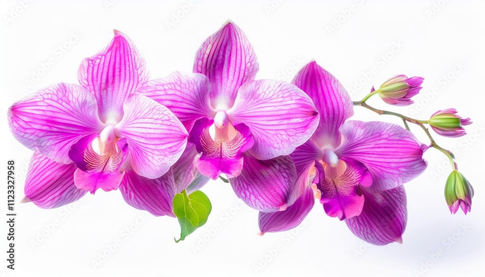 Obraz premium Orchid on white background isolated. Beautiful flower.