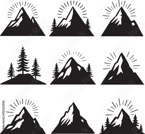 Vector Mountain Shapes 