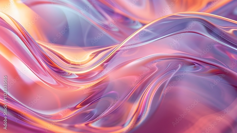 Fototapeta premium A colorful, abstract painting with a pinkish hue