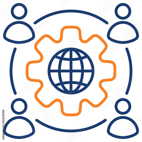 Outsourcing  Icon Element For Design