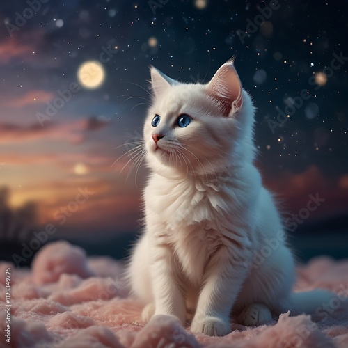 cat in the snow