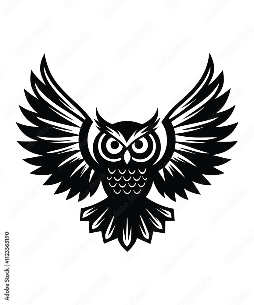 Obraz premium Owl vector silhouette