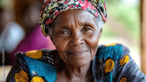 An elderly woman attends a workshop focused on mental health for children, supporting her grandchildren with tools for positive emotional development and mindful communication. photo