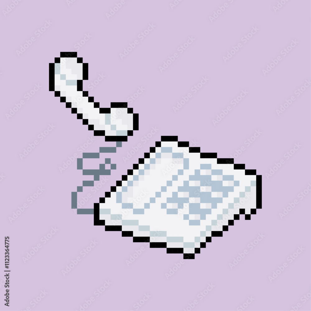 Fototapeta premium old telephone icon pixel art