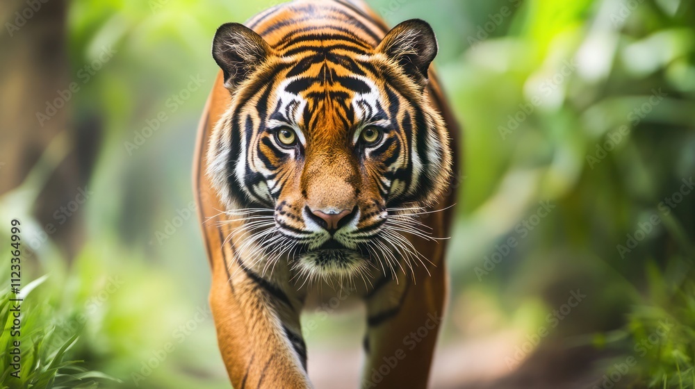 Fototapeta premium Conservationists work to preserve habitats for endangered species, planting trees and monitoring wildlife populations.