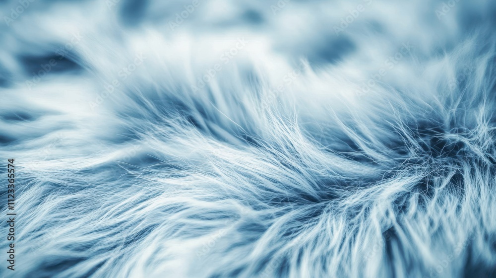 Fototapeta premium Close-up of soft, fluffy white fur texture, creating a cozy and luxurious feel.