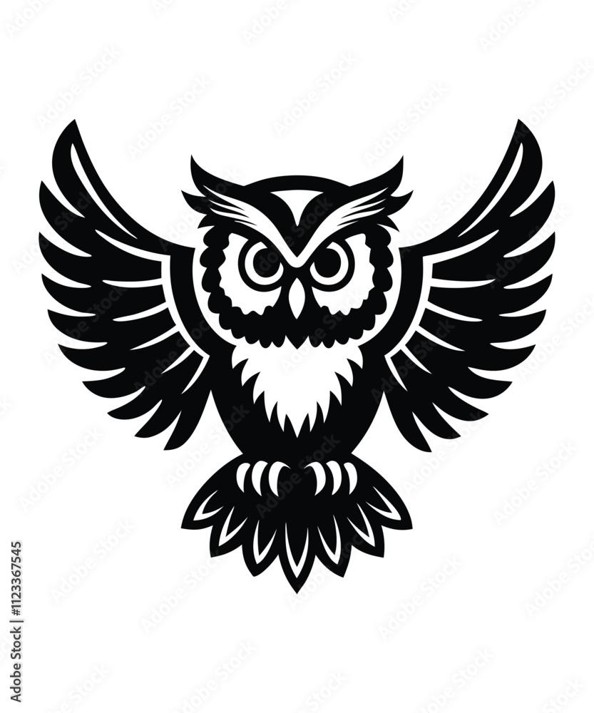 Obraz premium Owl vector silhouette