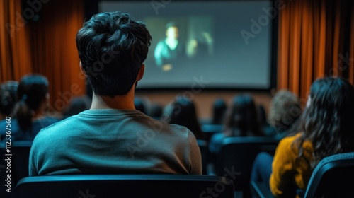 Film enthusiasts review cinematic masterpieces during group discussions, exploring themes, direction, and cultural impact. photo