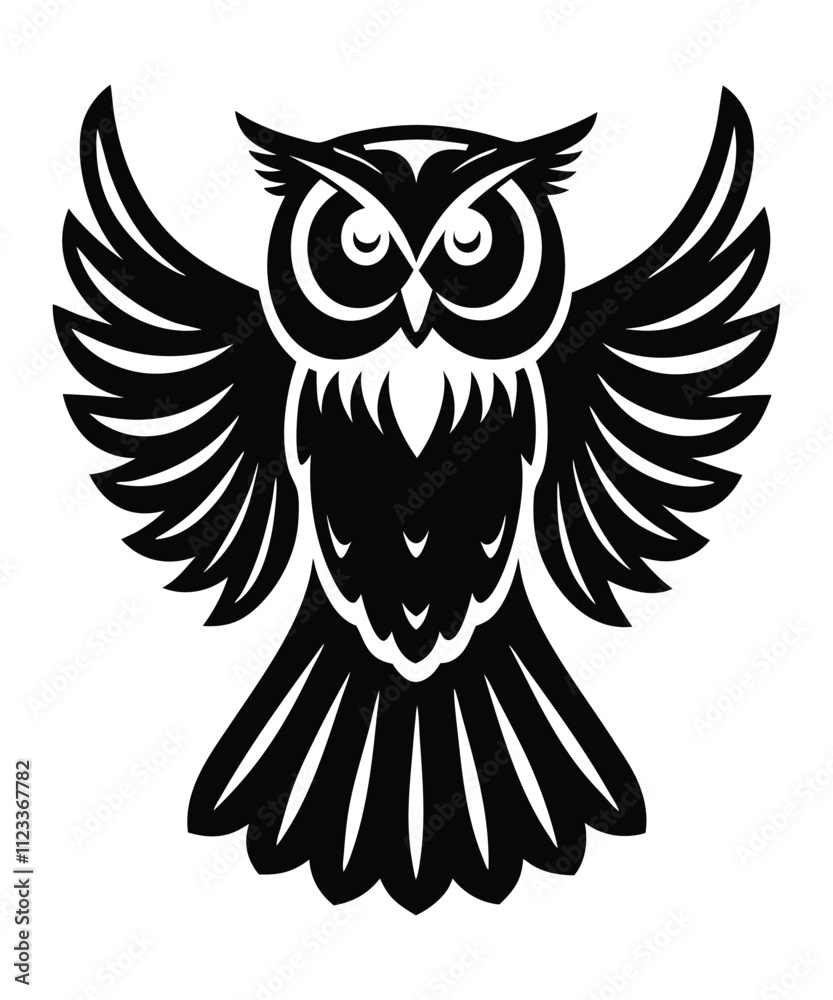 Obraz premium Owl vector silhouette