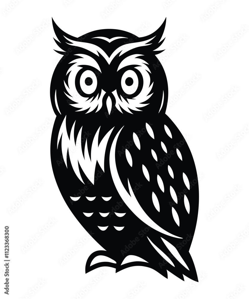 Obraz premium Owl vector silhouette