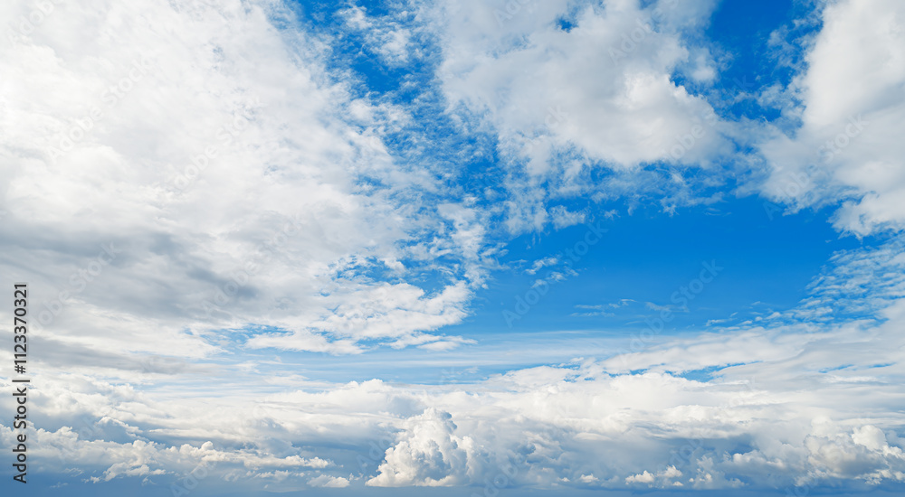 Flight above the clouds. The sky is above the clouds.
