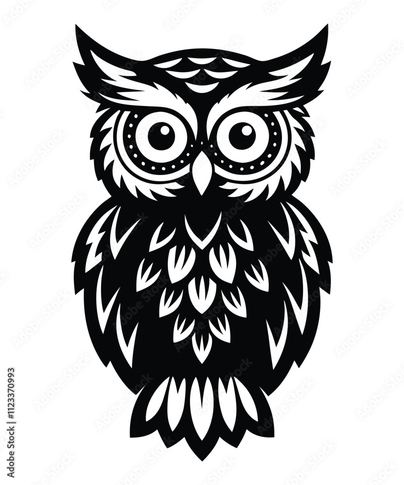 Fototapeta premium Owl vector silhouette