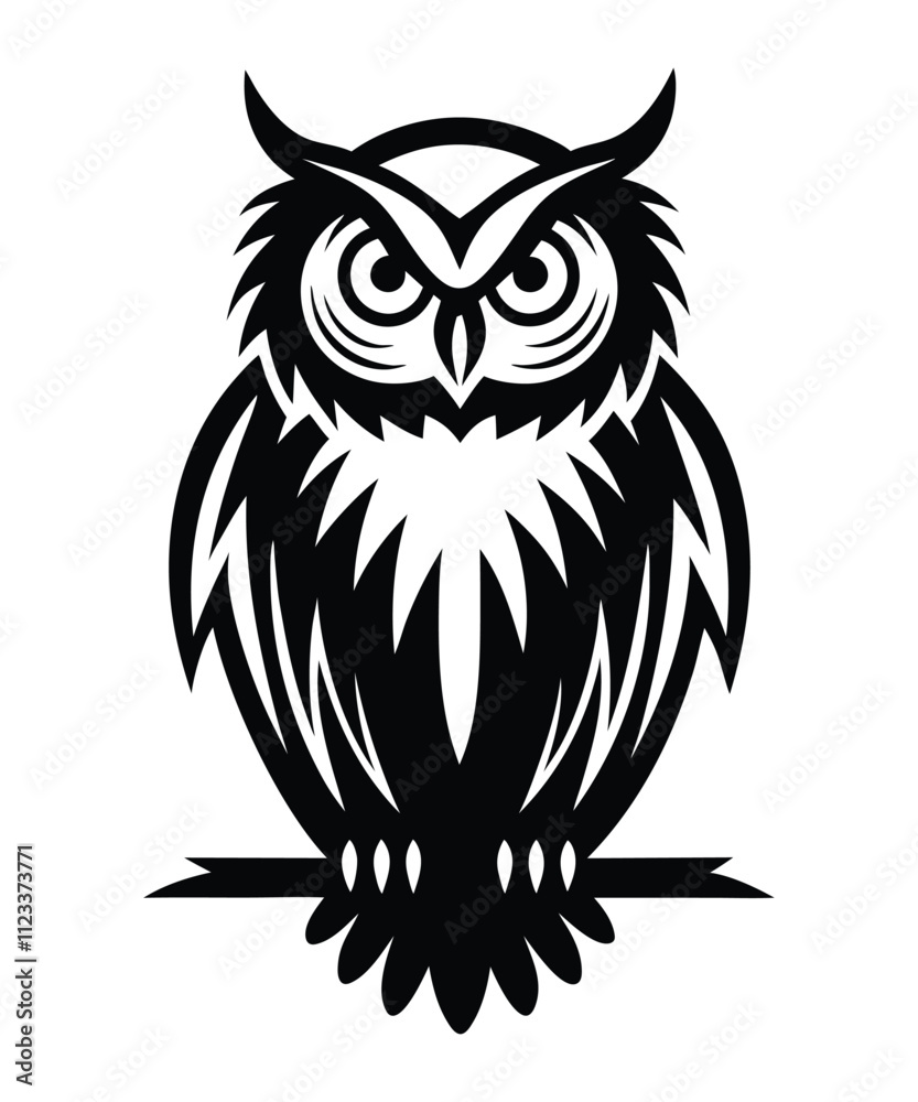 Obraz premium Owl vector silhouette