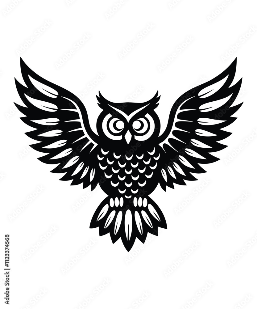Obraz premium Owl vector silhouette