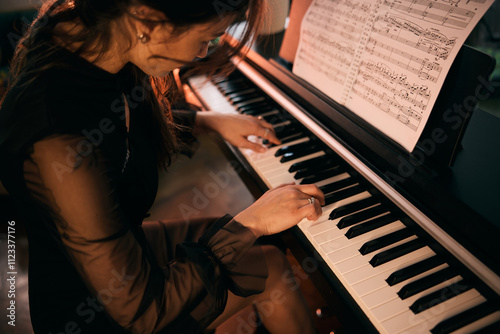 Woman Playing Piano