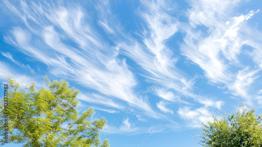 A blue sky with many clouds A blue sky with many clouds