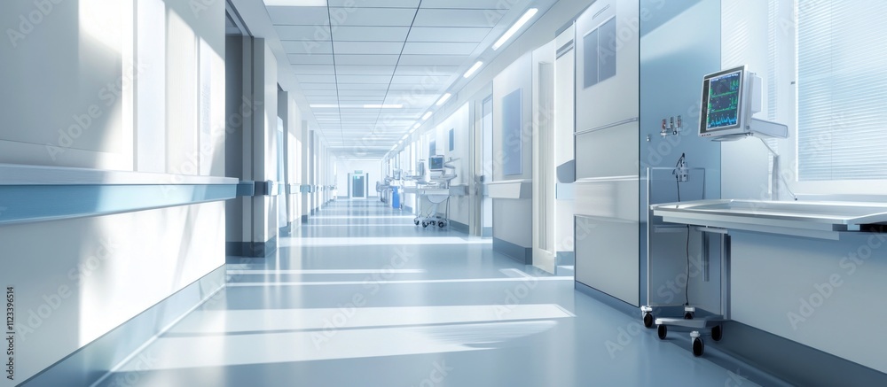 Obraz premium Sterile Hospital Corridor