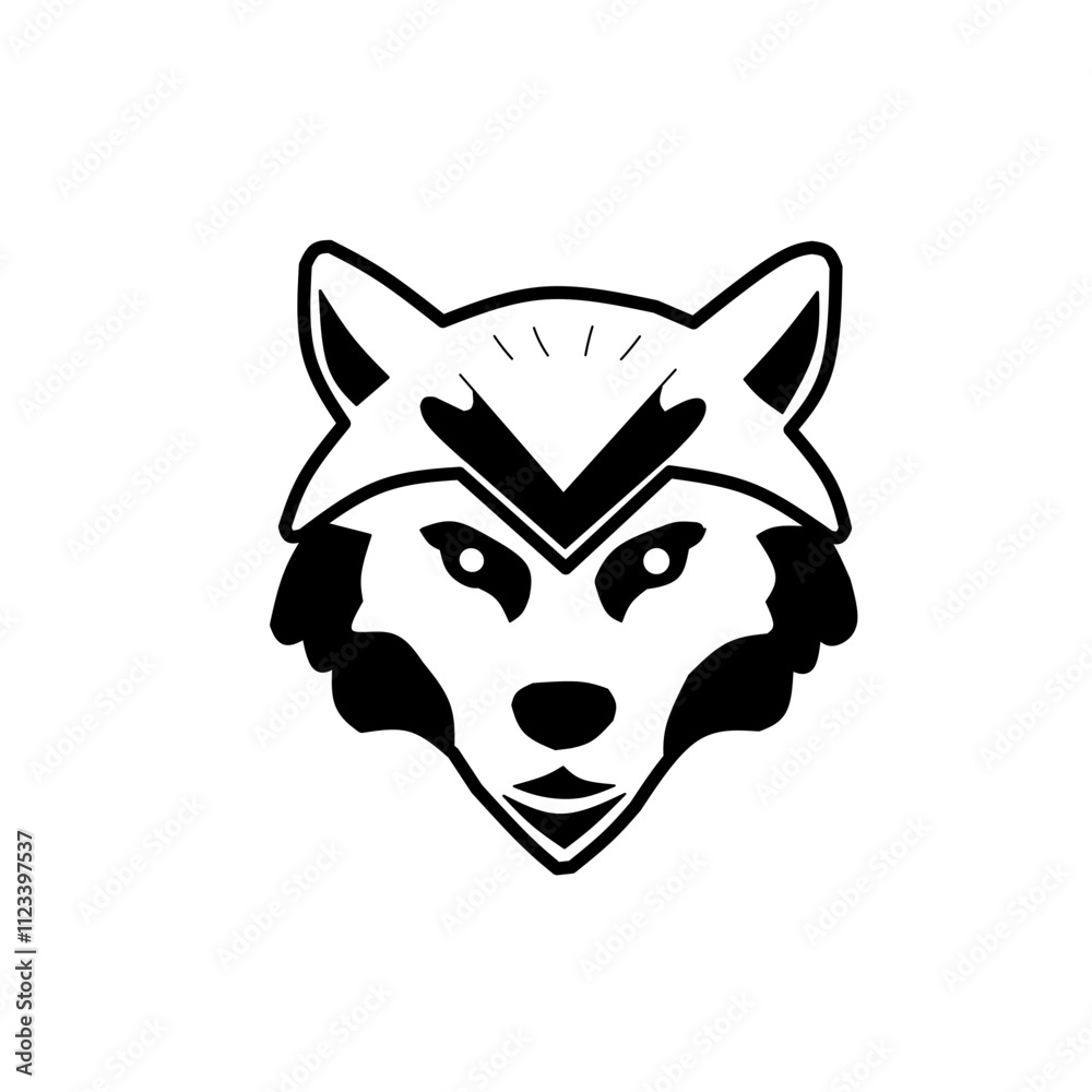 Fototapeta premium wolf head vector