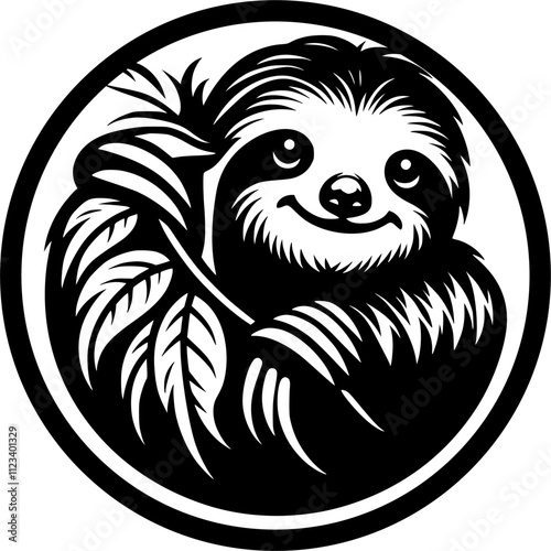 sloth logo vector