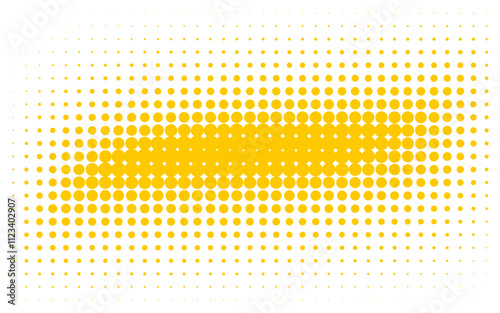 yellow halftone gradient pattern with circular dots